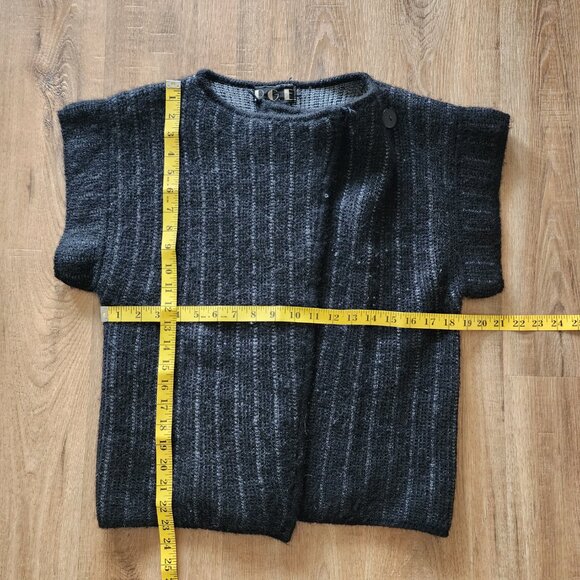 Vintage P.G.E. Mohair Pinstripe Lagenlook Cardigan Vest - Picture 4 of 7